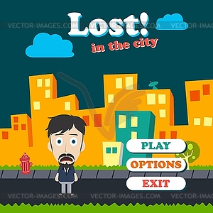 Game asset funny guy cartoon - vector clipart