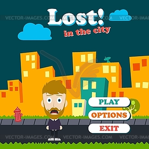 Game asset funny guy cartoon - vector EPS clipart
