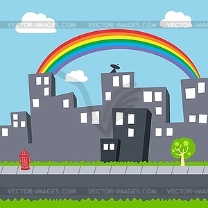 City view - vector clip art