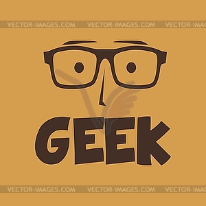 Geek guy - vector image