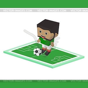 Soccer cartoon boy - vector image