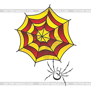 Spider web art - vector image