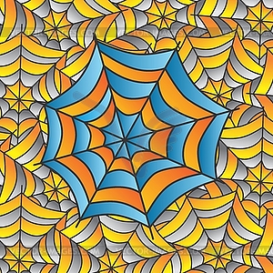 Color spiderweb art - royalty-free vector image