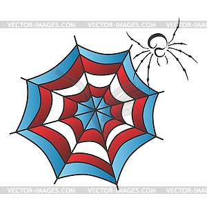 Color spiderweb art - vector clip art