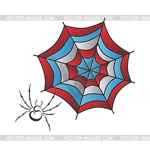 Color spiderweb art - vector clipart