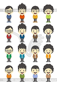 Adorable boy cartoon character - vector clipart