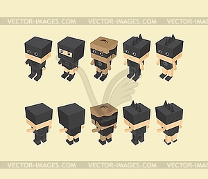 Villain character option game assets element - vector EPS clipart