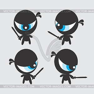 Ninja character - vector clip art