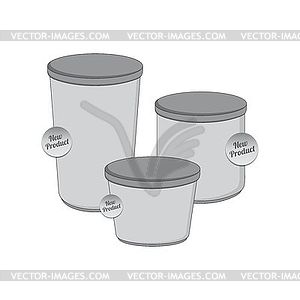 Product industry packaging container - vector clipart