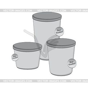 Product industry packaging container - vector EPS clipart