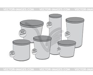 Product industry packaging container - vector clipart