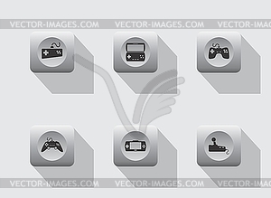 Video game console theme - vector image