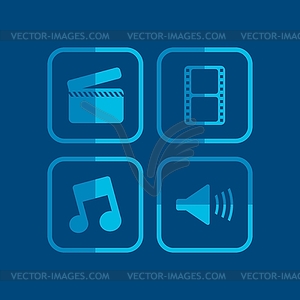 Movie theme icon - vector clipart