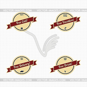Premium label vintage quality badge theme - vector image