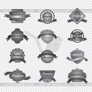 Label sticker - white & black vector clipart