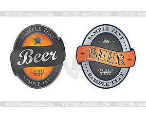 Beer label theme - vector image