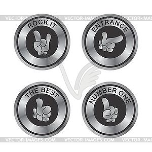 Button theme - vector clip art