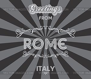 Tourism greeting theme - vector clip art