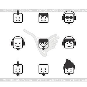 Avatar portrait picture icon - vector image