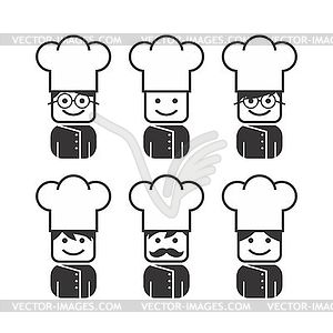 Chef avatar portrait picture icon - vector image