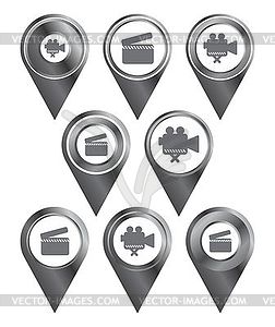 Map icon theme - vector clipart