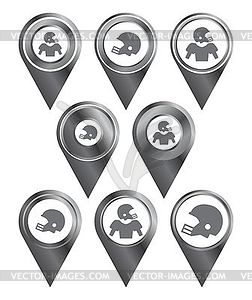 Map icon theme - vector clip art