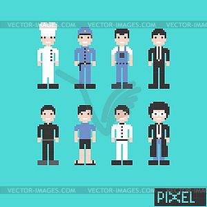 Pixel character - vector clip art
