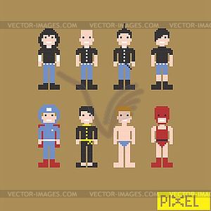 Pixel character - vector clipart