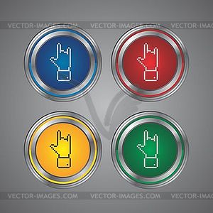 Hand gesture icon - vector clip art