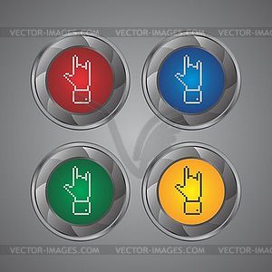 Hand gesture icon - vector image