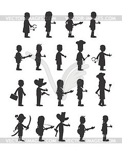 Silhouette character - vector clip art