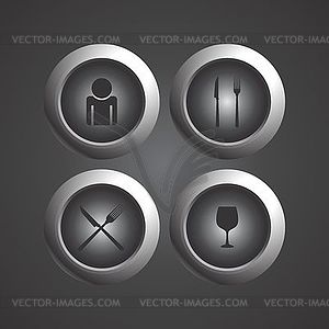 Button icon theme - vector clip art