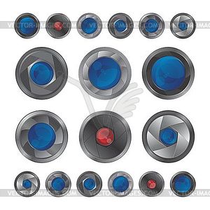 Media interface camera - vector clip art