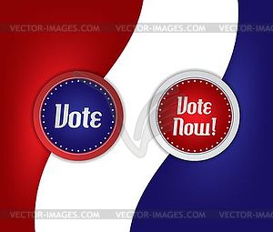 Vote and election label theme - vector image