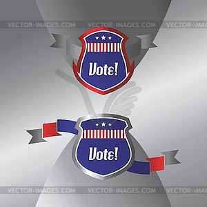 Vote and election label theme - vector image