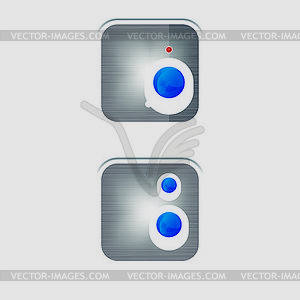 Media interface camera - vector image