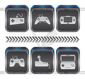 Game console theme - vector image