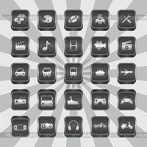 Button icon theme - vector image