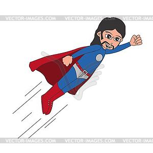 Superhero cartoon character - vector image