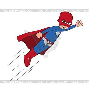 Superhero cartoon character - vector image