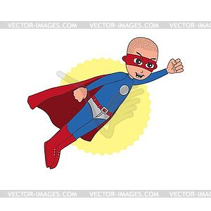 Superhero cartoon character - vector image