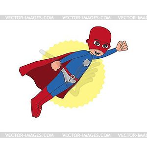 Superhero cartoon character - royalty-free vector image