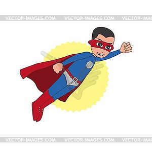 Superhero cartoon character - vector clip art