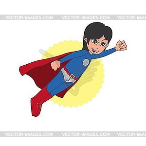 Superhero cartoon character - vector clip art