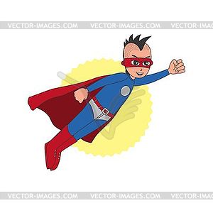 Superhero cartoon character - vector clipart