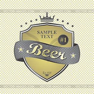 Beer label theme - vector image