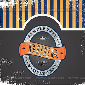 Beer label theme - vector image