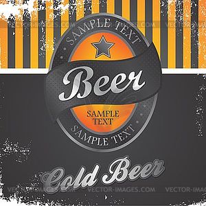 Beer label theme - royalty-free vector image