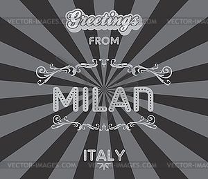 Tourism greeting theme - white & black vector clipart