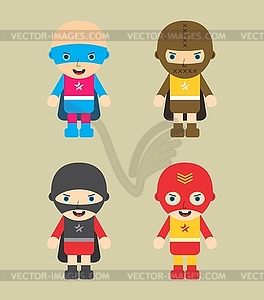 Superhero cartoon character - vector image